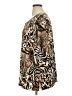 JM Collection Animal Print Brown Long Sleeve Henley Size XL - photo 5