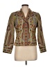 Coldwater Creek 100% Cotton Print Gold Jacket Size 8 (petite) - photo 1