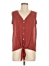 Green Envelope Burgundy Sleeveless Blouse Size M - photo 1