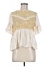 Umgee 100% Polyester Ivory Short Sleeve T-Shirt Size M - photo 1