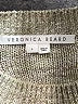 Veronica Beard 100% Cotton Metallic Tan Pullover Sweater Size L - photo 7