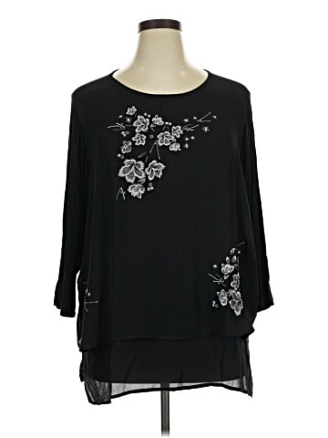 DG^2 by Diane Gilman 3/4 Sleeve Blouse (view 1)