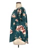 Torrid 100% Polyester Floral Teal Short Sleeve Blouse Size 1X Plus (1) - photo 5