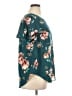 Torrid 100% Polyester Floral Teal Short Sleeve Blouse Size 1X Plus (1) - photo 4