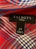 Talbots 100% Cotton Plaid Red Long Sleeve Button-Down Shirt Size 2X - photo 7