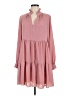 MSK 100% Polyester Solid Pink Casual Dress Size M - photo 1