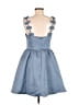 Elliatt 100% Polyester Bow Print Solid Blue Cocktail Dress Size M - photo 2