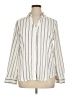 Fortune + Ivy 100% Polyester Stripes Ivory Long Sleeve Blouse Size XL - photo 1