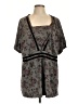 Chelsea Studio Gray Short Sleeve Blouse Size L - photo 1