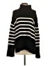 Gap 100% Cotton Stripes Black Turtleneck Sweater Size S - photo 1