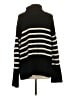 Gap 100% Cotton Stripes Black Turtleneck Sweater Size S - photo 2