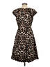 Kenar Animal Print Brown Cocktail Dress Size 4 - photo 2