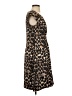 Kenar Animal Print Brown Cocktail Dress Size 4 - photo 4