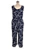 Kaileigh Print Blue Jumpsuit Size 1X - photo 2