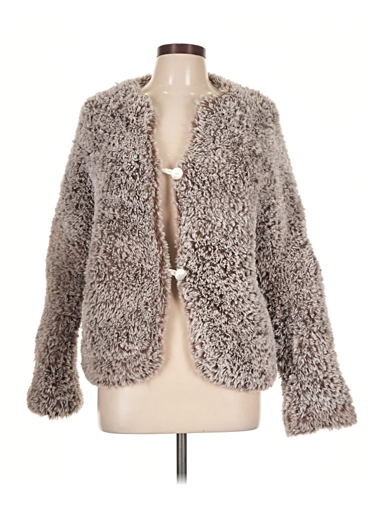 Pre-owned Assorted Brands Cardigan Sweater In Brown