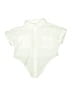 Zara Solid Ivory Sleeveless Button-Down Shirt Size 5 - photo 1