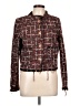 Aqua 100% Polyester Tweed Burgundy Jacket Size L - photo 1