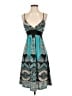 Assorted Brands Paisley Teal Cocktail Dress Size S - photo 1