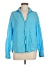 Frank & Eileen 100% Cotton Color Block Blue Long Sleeve Blouse Size M - photo 1