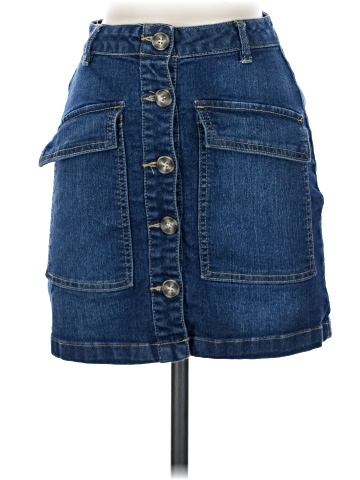 Copper Key Denim Skirt (view 1)