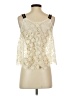 Double Zero 100% Polyester Ivory Sleeveless Blouse Size S - photo 2