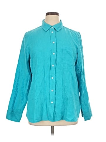 J.Crew Factory Store Long Sleeve Button-Down Shirt (view 1)