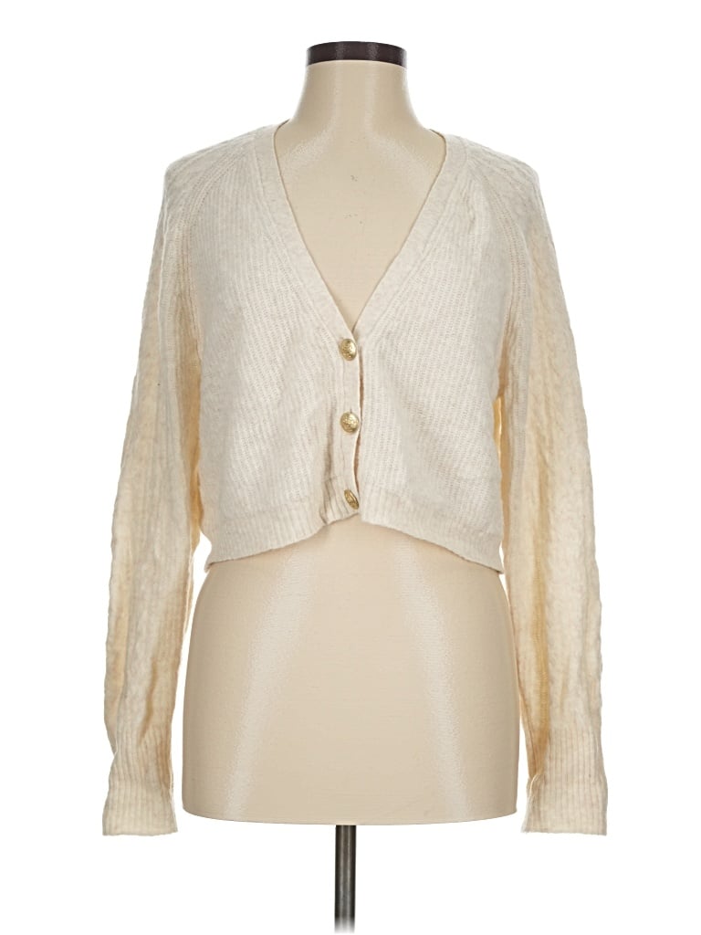 Pre-owned Jcrew Cardigan Sweater In Ivory