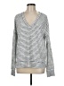 Banana Republic Stripes Silver Pullover Sweater Size M - photo 1