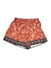 Unbranded 100% Polyester Paisley Red Shorts Size L - photo 1
