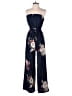 Feathers 100% Polyester Paisley Blue Jumpsuit Size S - photo 1
