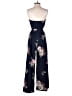 Feathers 100% Polyester Paisley Blue Jumpsuit Size S - photo 2