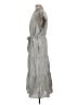 Max Studio 100% Polyester Stripes Gray Casual Dress Size L - photo 5