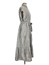 Max Studio 100% Polyester Stripes Gray Casual Dress Size L - photo 4