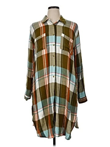 Cato 3/4 Sleeve Button-Down Shirt (view 1)