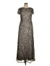 Adrianna Papell 100% Polyester Metallic Silver Cocktail Dress Size 16 - photo 1