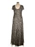 Adrianna Papell 100% Polyester Metallic Silver Cocktail Dress Size 16 - photo 2