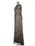 Adrianna Papell 100% Polyester Metallic Silver Cocktail Dress Size 16 - photo 5