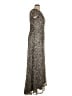 Adrianna Papell 100% Polyester Metallic Silver Cocktail Dress Size 16 - photo 4