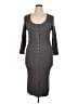 Torrid Solid Gray Casual Dress Size 1X Plus (1) - photo 1