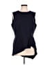 Doncaster Collection Solid Black Blue Sleeveless Blouse Size 12 - photo 1