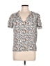 Max Studio 100% Rayon Ivory Short Sleeve Blouse Size L - photo 1