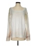 Pol Metallic Ivory Pullover Sweater Size S - photo 1
