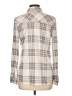 Como Vintage Plaid Gray Long Sleeve Blouse Size L - photo 2