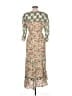 Zara Paisley Tan Casual Dress Size L - photo 2