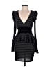 Double Zero Stripes Black Cocktail Dress Size M - photo 1