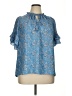 Max Studio 100% Polyester Blue Short Sleeve Blouse Size 1X - photo 1