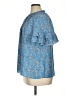 Max Studio 100% Polyester Blue Short Sleeve Blouse Size 1X - photo 5