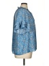 Max Studio 100% Polyester Blue Short Sleeve Blouse Size 1X - photo 4