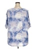 Absolutely Famous Blue Short Sleeve Blouse Size 3X - photo 2