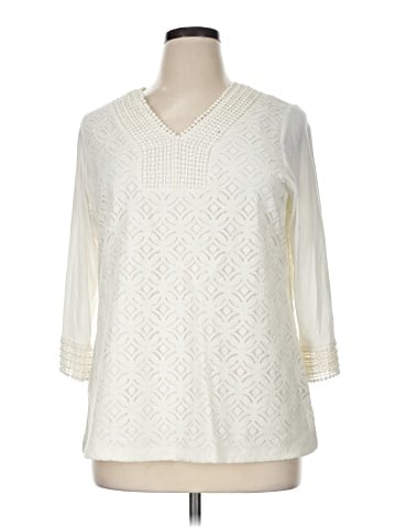Roz & Ali 3/4 Sleeve Blouse (view 1)